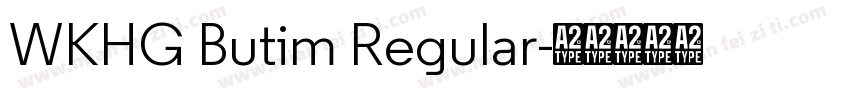 WKHG Butim Regular字体转换